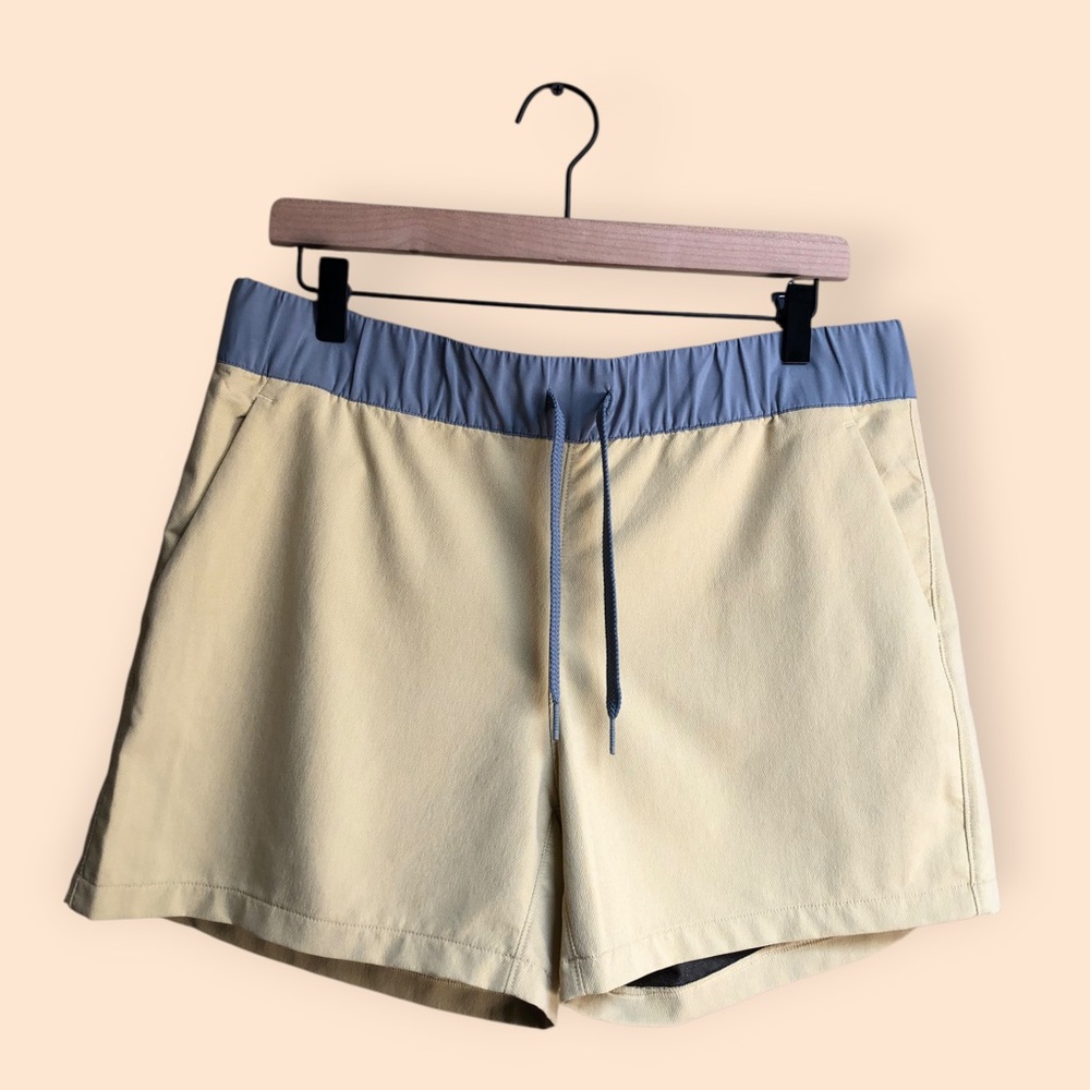 Free Fly Shorts Yellow & Blue Bamboo Summer Outdoor Performance Wear Women’s XL